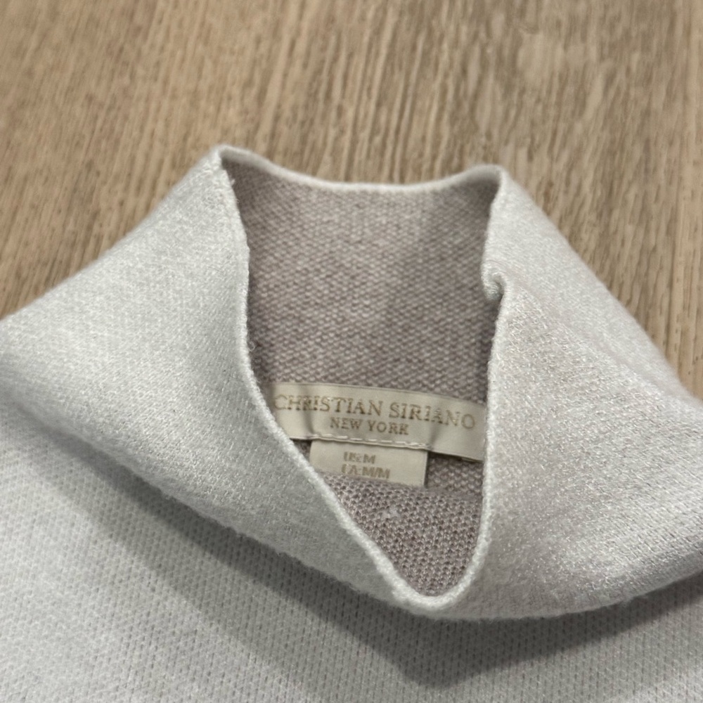 Christian Siriano New York Mock Neck Knit Sweater Neutral Ombré Size M - Picture 4 of 5